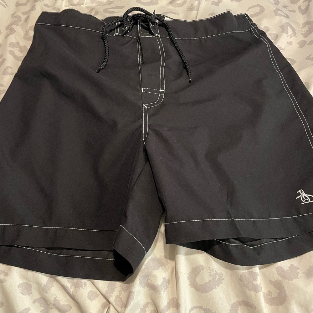 Original Penguin Men's Black Swim Shorts